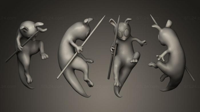 Miscellaneous figurines and statues (Slug Cat, STKR_0401) 3D models for cnc